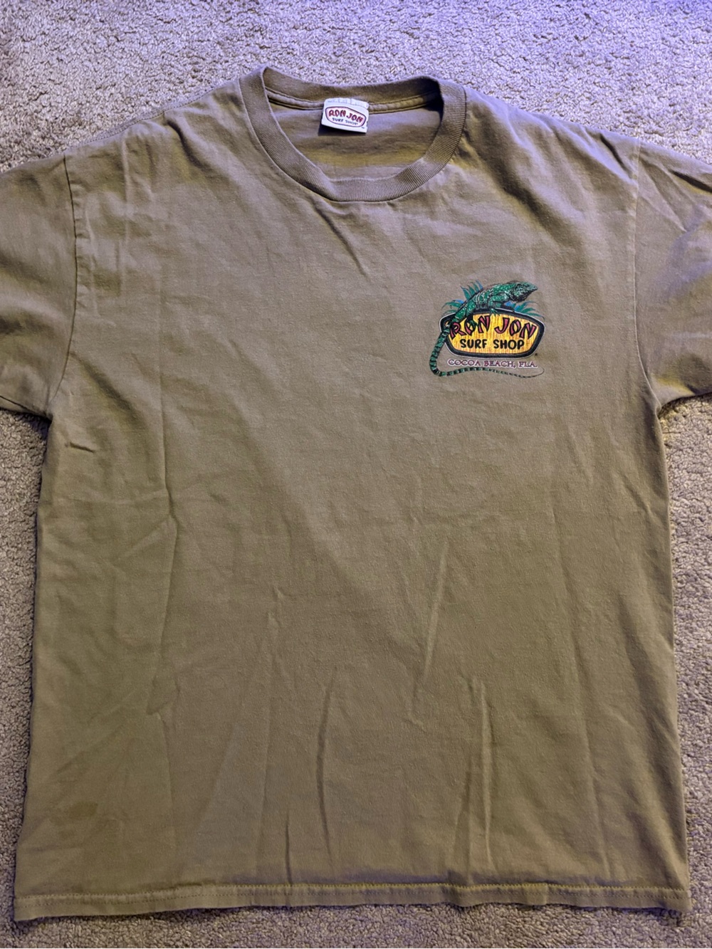 Ron Jon Olive Green Short Sleeve Graphic Tee